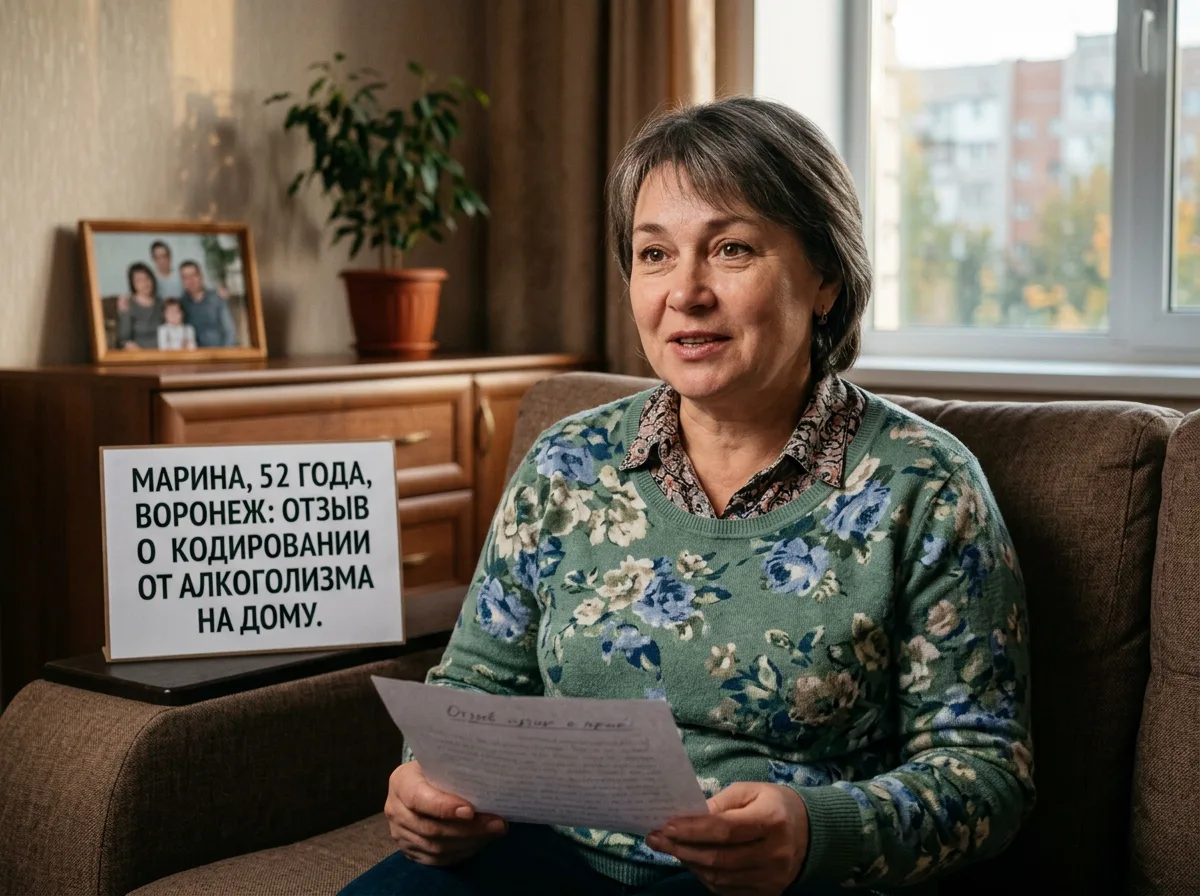 Аватар женщины Марины, 52 года, Воронеж, отзыв о кодировании от алкоголизма на дому